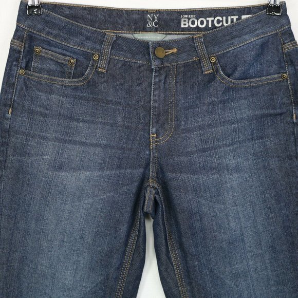 New York & Company NY&C Low Rise Bootcut Curvy Jeans Stretch 8 x 32 Average - Picture 7 of 9